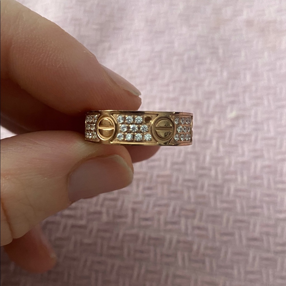 LOVE Ring 18Kt Rose Gold Plated - Picture 4 of 4